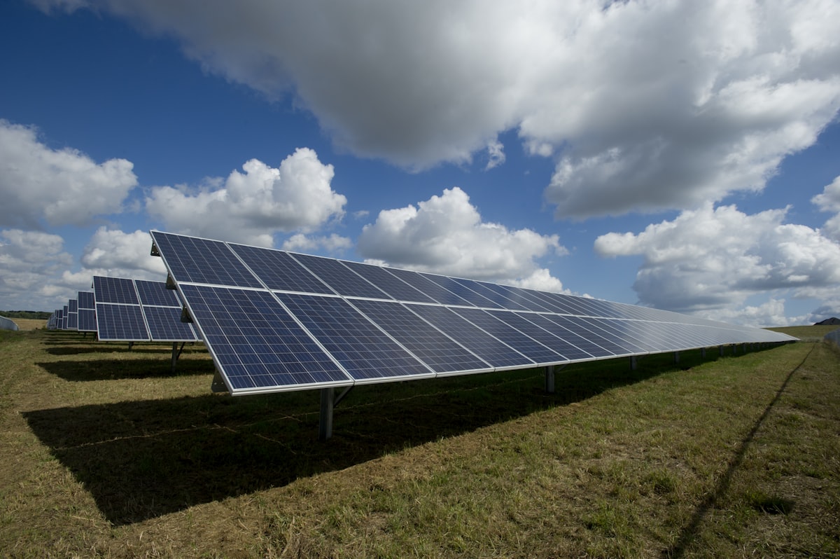 Solar panels on residential roof